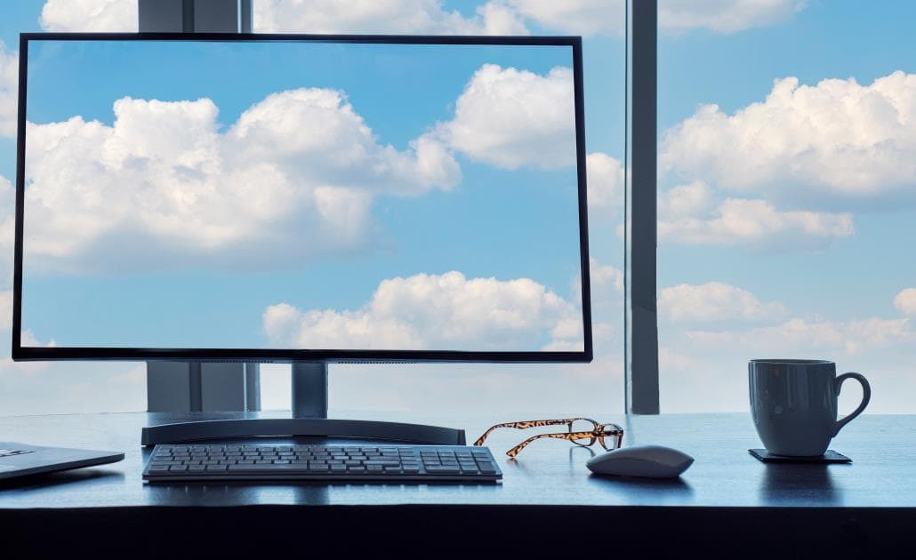 Clouds on desktop computer 1030 x 630